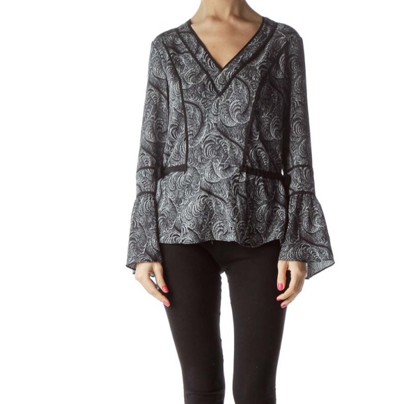 Marchesa Voyage Bell Sleeve Blouse - Picture 3 of 9